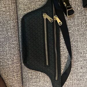 Michael Kors Black and Gold Crossbody Bag